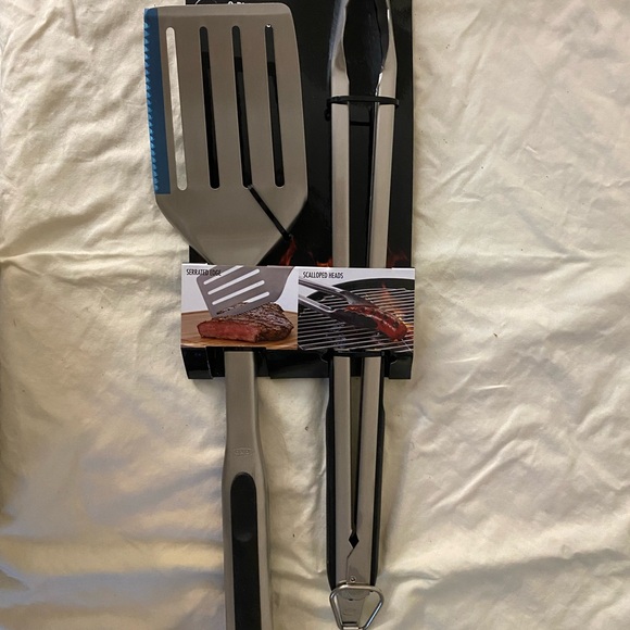 Oxo Silver and Black BBQ Grilling Tools Set - Picture 7 of 10